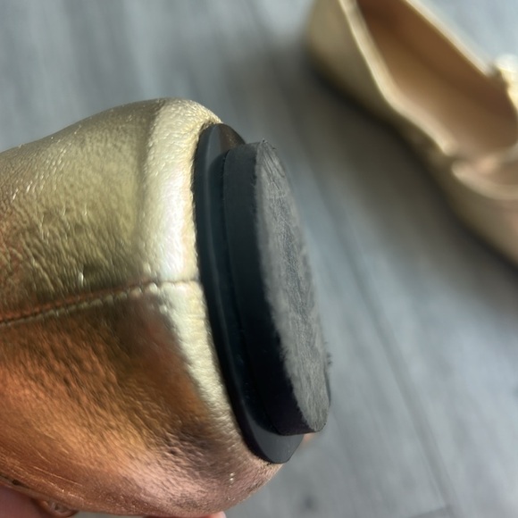 & Other Stories Metallic Gold Leather Flats 36 - Picture 8 of 10